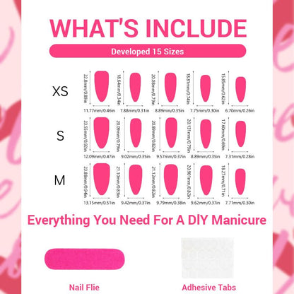 Purple Press on Nails Almond Short Gradient Press on False Nails 3D Flowers and Butterfly Sparkly Rhinestones Stick on Nail for Women 24pcs - color: Color43