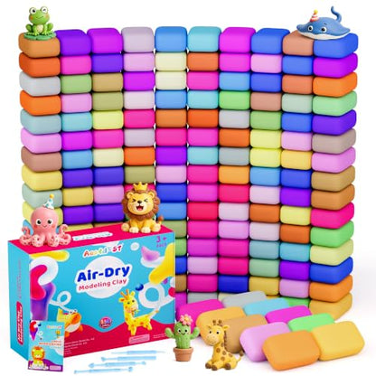 Aestd-ST Air Dry Clay 160 Colors, Modeling Clay for Kids, DIY Magic Clay