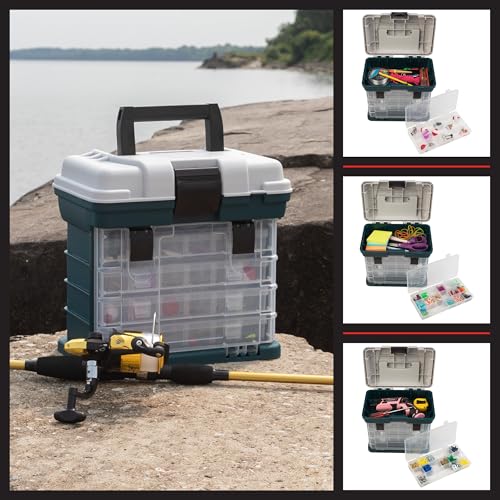 Stalwart Portable Tool Box Small Parts Organizer, Gray - size: 10 inches (L) x 7 inches (W) x 10.5 inches (H)