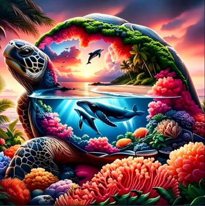 CSZPPQAF Diamond Painting Kits for Adults, Sea Turtle Diamond Art - color: KM1269-1