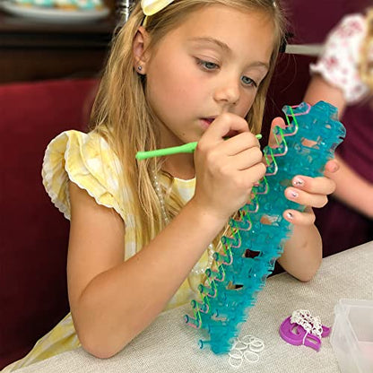 Rainbow Loom Duo Combo with 4,000 Jewel Rubber Bands & Organizer Case