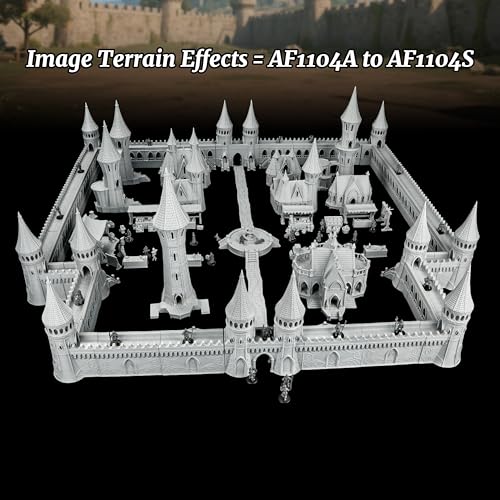 AUSPDICE Fantasy Scenery Miniature Building 25mm Unpainted Gothic Manor - color: Af1104 M City Building 7