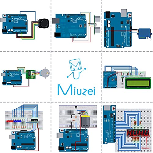 Miuzei Starter Kit with Breadboard Power Supply Compatible with Arduino IDE