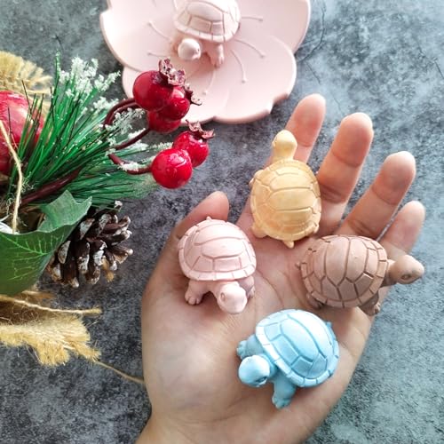 2PCS Cute Turtle Silicone Mold Small Turtle Fondant Chocolate Candy Molds 3D Sea Animal Epoxy Resin Casting Mold Candle Soap Wax Polymer Clay Keychain Pendant Molds DIY Craft Cake Decorating - color: 2x Turtle Mold
