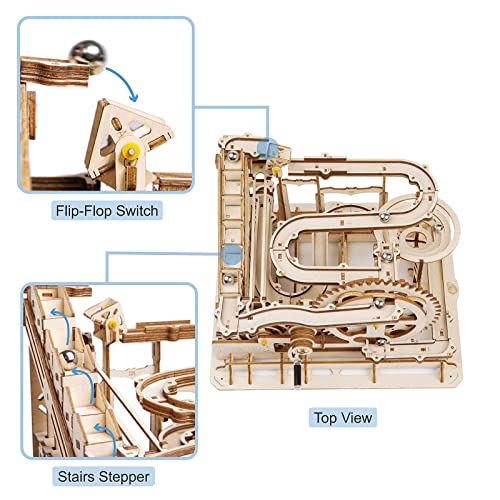 ROKR 3D Wooden Puzzles Mechanical Models - DIY Wooden Marble Run Kit &Treasure Box Gifts for Adults &Teens 14+