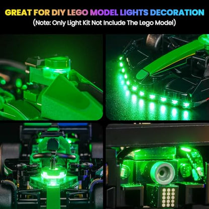 Upgraded Led Light Kit Compatible with Lego Aston Martin Aramco F1 AMR24 Race Car Building Set, Lights Decoration Compatible with Lego 77245 (Model Not Included) - style: Classic Version 77245