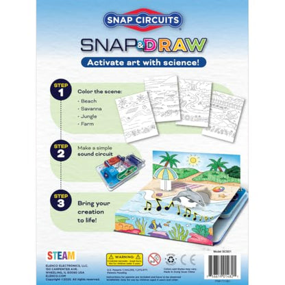SNAP CIRCUITS Snap & Draw STEM STEAM Art & Science Toy, Kids Ages 4+