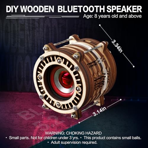 DIY Bluetooth Speaker Kit for Kids, STEM Electronic Project, Build Your Own - color: Red