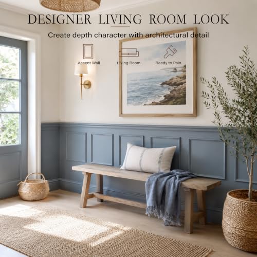 Pre-Cut Paintable Wall Molding Kit, 3 Set Accent Wall Panels (20"x 20") - size: 20"x 20"