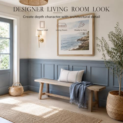 Pre-Cut Paintable Wall Molding Kit, 3 Set Accent Wall Panels (20"x 20") - size: 20"x 20"
