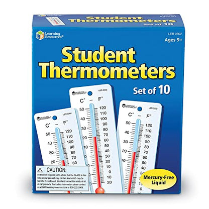 Learning Resources Student Thermometers, Set of 10