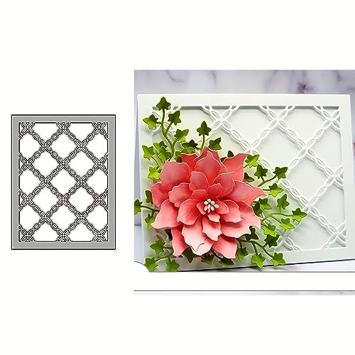 Lapoo Geometric Cutting Die for Scrapbooking - Durable, Cut Stencils for DIY Scrapbook Photo Album Decorative Paper Card, Card Making Supplies (Grid 5.6 x 4.4 in) - style: Grid 5.6 x 4.4 in