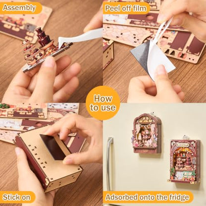 3D Puzzle Fridge Magnet,Decorative Refrigerator Magnet with LED Light - size: Sheep's Vegetable Stand