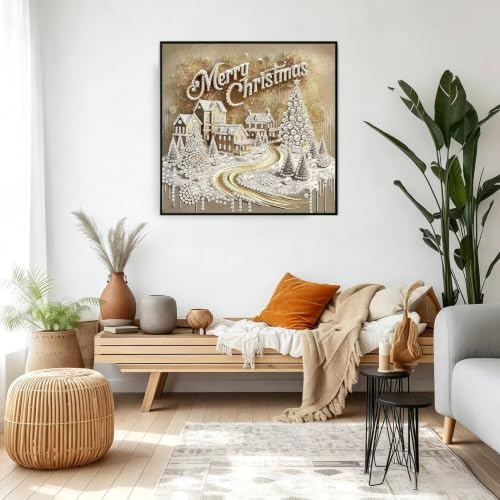 Merry Christmas Pearl Diamond Art Kits for Adults,5D Diamond Painting Kit - color: GM8883