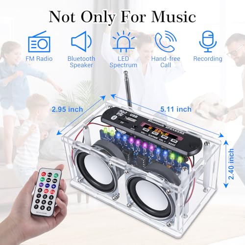 DIY Bluetooth-Compatible Speaker Soldering Kit with FM Radio