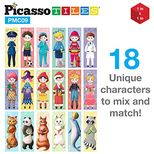 PicassoTiles Magnetic Expression Puzzle Toy Building Block Mix & Match Cubes Cubes Magnet Pre-School Sensory Toys Gifts Educational STEM Learning Kit for Kid, Baby Toddler Age 3 and Up 9 Piece PMC09 - color: Expression Mix & Match Cubes
