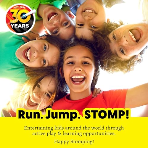 Stomp Rocket Jr Multi-Color Rocket Launcher for Kids, 8 Rockets