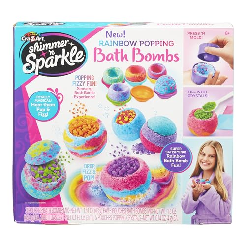 Cra-Z-Art Shimmer 'n Sparkle Rainbow Popping Bath Bombs Kit