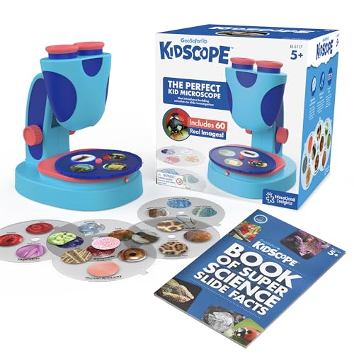 Educational Insights GeoSafari Kidscope - STEM Toys for Kids, Toddler Learning Toys, Kids Microscope with Prepared Slides, Science Set for Boys and Girls Ages 5+