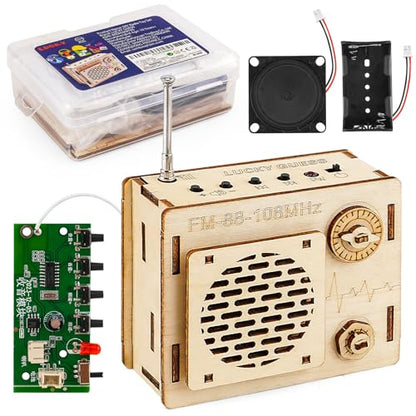 LUCKY GUESS DIY Radio Kit FM 88-108 MHz STEM Electronics Set for Kids - style: DIY Radio Toy Set