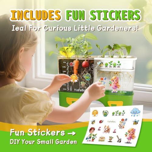 Root Viewer Science Kit for Kids – Grow Your Own Plant STEM Toy & Gardening Kit for Ages 6-12 – Educational Gift for Boys & Girls with Soil, Hydroponics, Journal & Stickers