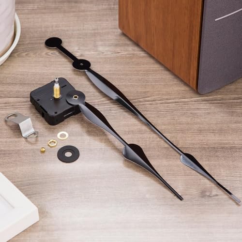 High Torque Quartz Clock Movement Kit, Black, 12" Spade Hands - color: Black
