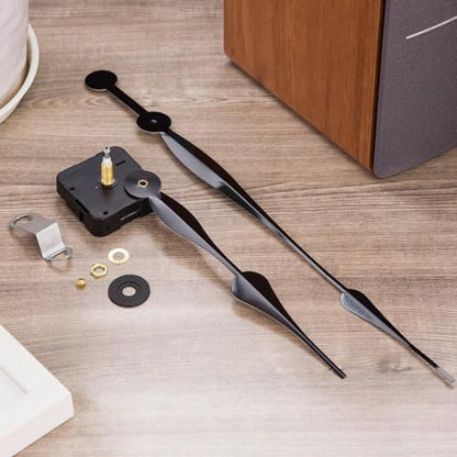 High Torque Quartz Clock Movement Kit, Black, 12" Spade Hands - color: Black