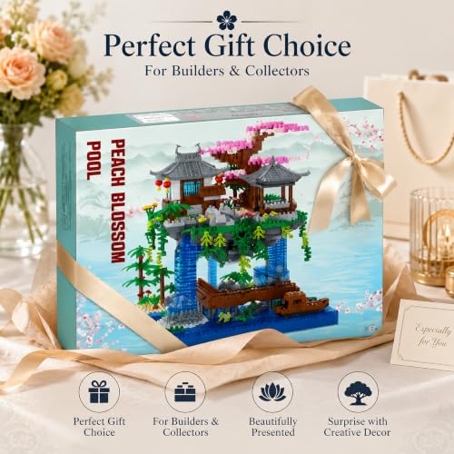 Cherry Blossom Treehouse Micro Mini Building Block Sets 2500 Pcs - color: Brown01
