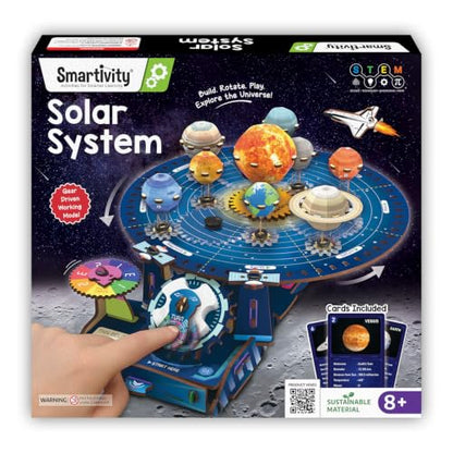Smartivity DIY Solar System Kit - Gear-Driven Planet Model for Kids 8-14