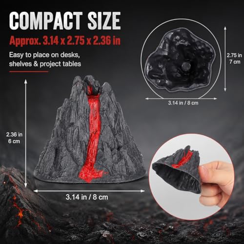 BESPORTBLE 10Pcs Volcano Science Kit Models, Plastic Eruption Demonstration Props for Kids Classroom Experiment, DIY Lava Mountain Toy Decorations Party Favors