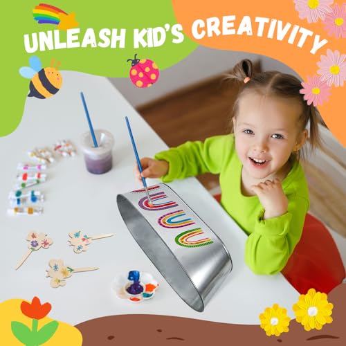 PLANTMEW Paint & Plant Flower Growing Kit for Kids - Fun Kids Gardening Set - Unique Birthday, Crafts & Arts, Gardening Gifts for Girls & Boys, Ages 5, 6, 7, 8-12 Years Old, Easter Gifts for Girls - size: Large Pot
