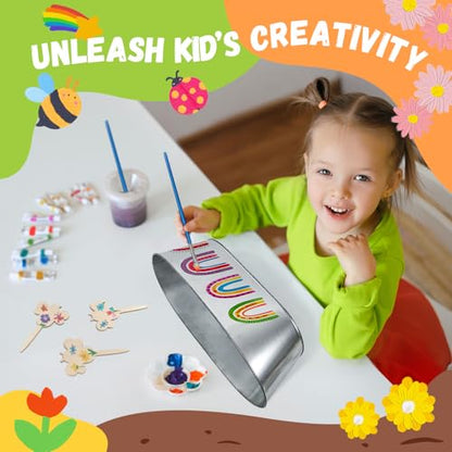 PLANTMEW Paint & Plant Flower Growing Kit for Kids - Fun Kids Gardening Set - Unique Birthday, Crafts & Arts, Gardening Gifts for Girls & Boys, Ages 5, 6, 7, 8-12 Years Old, Easter Gifts for Girls - size: Large Pot