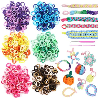 STAOVA 1200 Pcs Cloth Loom Bands Refill for Weaving Loom Bracelets Kit - style: Loom Loops Refill