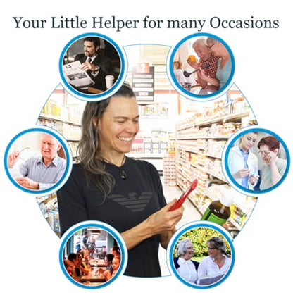 EasY Magnifier Small Pocket Magnifying Glass 3.0X with LED Light for Reading; Lighted Hand Held Coin Loupe; Mini Magnify Lens; Gifts for Seniors - color: Sedona Red