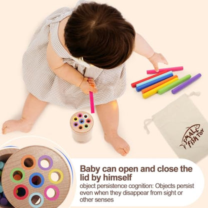 Montessori Toys for Toddlers 1-3 Wooden Fine Motor Learning Preschool Toys - style: 8 colors