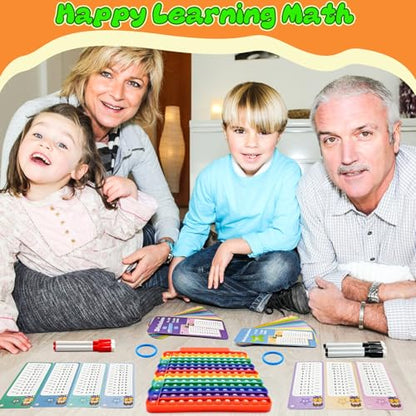 Multiplication Flash Cards + Division Flash Cards + Math Board - color: C+c+p