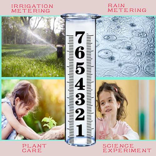 7 Inch Plastic Rain Gauge Replacement Tube, Upgrade Freeze Proof Outdoor Rain Gauges Replacement Plastic Tube for Garden Yard Lawn, Crack Resistance Tube Best Rated, 2 pcs Tubes with 1 Clean Brush - color: 2pcs plastic rain gauge repalcement tube