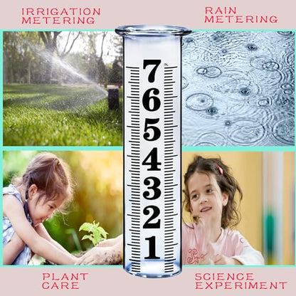 7 Inch Plastic Rain Gauge Replacement Tube, Upgrade Freeze Proof Outdoor Rain Gauges Replacement Plastic Tube for Garden Yard Lawn, Crack Resistance Tube Best Rated, 2 pcs Tubes with 1 Clean Brush - color: 2pcs plastic rain gauge repalcement tube