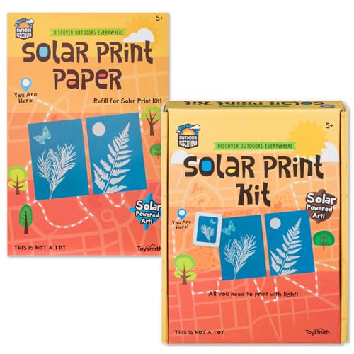 Toysmith Outdoor Discovery Solar Print Paper Kit, Multicolor, 36 Sheets