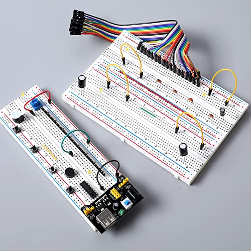 breadboard Set Prototype Board 2Pcs 400 Point and 2Pcs 830 Point Solderless Board Kit - size: 2x830+2x400