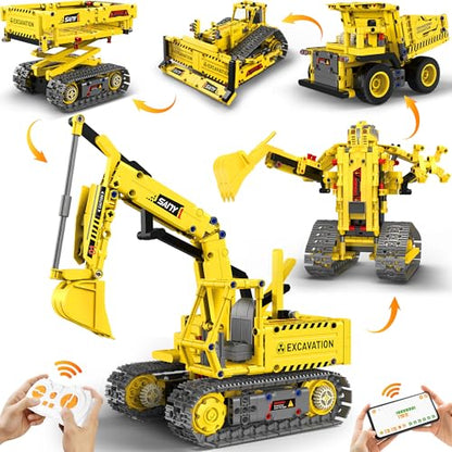 okk STEM Robot Toys for Kids 8-12, 5-in-1 RC Programmable Building Toy Kit