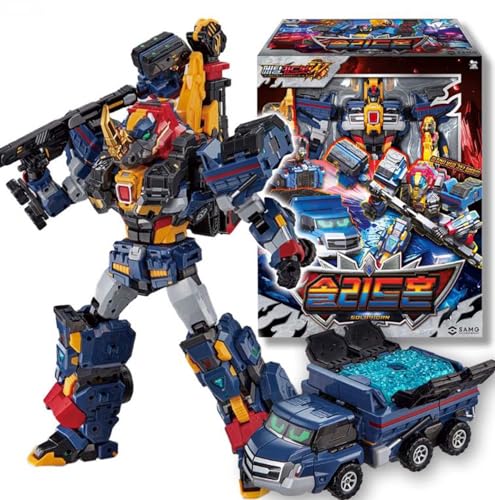 Metal Cardbot W Transforming Robot (Truck Crane Breaker Car, SOLIDHORN) - color: Truck Crane Breaker Car Solidhorn