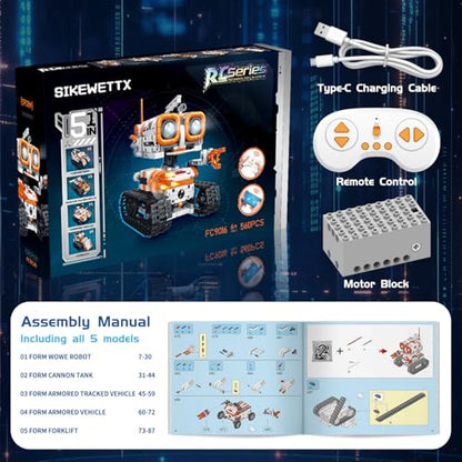 Coding Robot Building Kit for Kids, App Remote Control Compatible with Lego