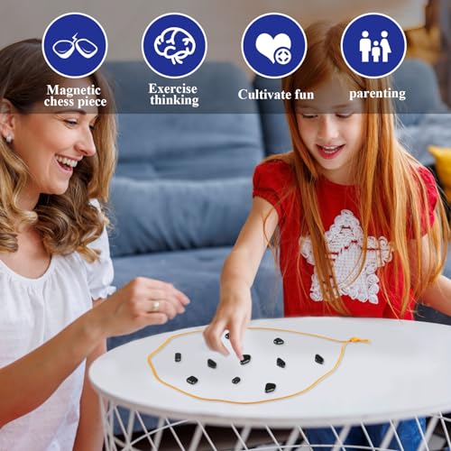 Magnetic Chess Game,Magnetic Chess Game with String (20 Chess Pieces)