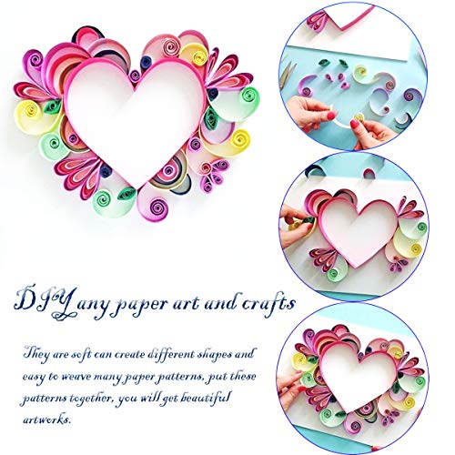 Woohome Quilling Supplies Paper Quilling Kits with 13 Quilling Tools and 1300 Strips Quilling Paper for Craft - color: Style 2