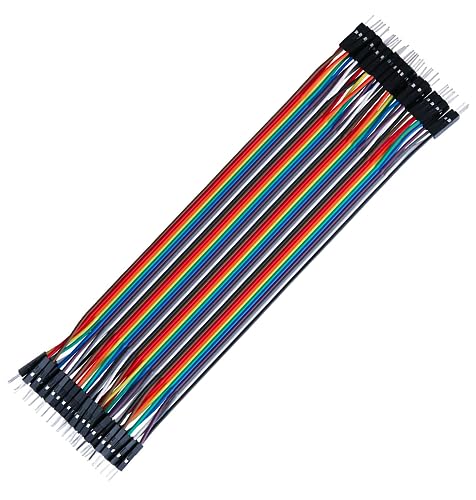 40pcs 20 cm (8 inch) Male to Male Multicolored Dupont Wire Breadboard Jumper Ribbon Cables Compatible with Arduino Projects(M/M) - color: Male to Male, size: 40 PCS - 20 cm