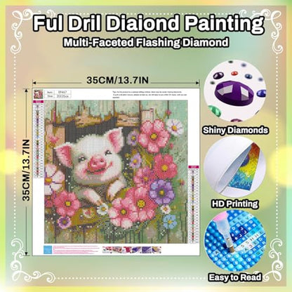 HITO Pig Diamond Painting Kits for Adults Pig Diamond Art Kits for Adults - color: G9467