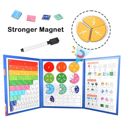 Magnetic Fraction Demonstration Book with Magnetic Fraction Tiles & Circles