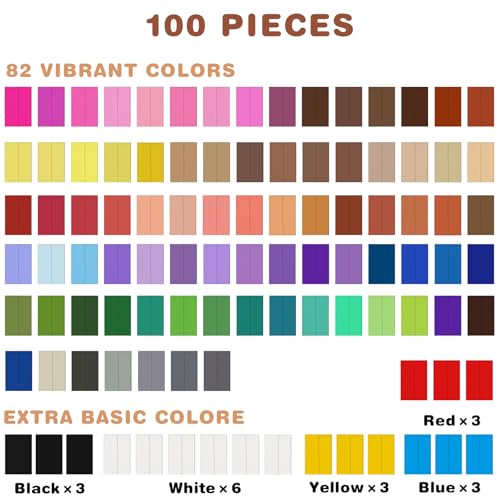 CiaraQ Polymer Clay Kit, Mini Modeling Clay Set - color: 100 Colors