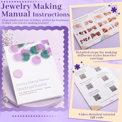 Wurosi Jewelry Making Supplies Kit, Bracelet Making Kit for Adult - color: Purple